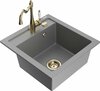 Graniidist köögivalamu Mexen Vito 6503-71-670700-50, 49 x 52 x 21 cm, hall, koos segisti ja sifooniga