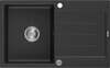 Graniidist köögivalamu Mexen Bruno 6513791010-73, 795 x 495 mm, metallic must/hõbedane, sifooniga
