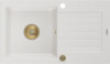 Graniidist köögivalamu Mexen Pablo 6510751010-20-G, 752 x 436 mm, valge, kuivatiga ja sifooniga