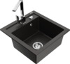 Graniidist köögivalamu Mexen Vito 6503-75-670300-00, 49 x 52 x 21 cm, metallic must/kuldne, segisti ja sifooniga