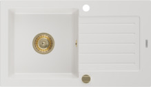 Graniidist köögivalamu Mexen Pablo 6510751010-20-G, 752 x 436 mm, valge, kuivatiga ja sifooniga