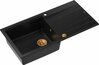 Graniitvalamu Quadron Evan 111, HCQE8650U7PVDC1P2O, 86 x 50 x 21 cm, süsimust, Push 2 Open sifooniga