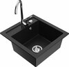 Graniidist köögivalamu Mexen Vito 6503-77-670200-00, 49 x 52 x 21 cm, must/kroom, segisti ja sifooniga