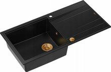 Graniitvalamu Quadron Evan 111, HCQE8650U7PVDC1P2O, 86 x 50 x 21 cm, süsimust, Push 2 Open sifooniga