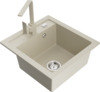 Graniidist köögivalamu Mexen Vito 6503-69-670300-69, 49 x 52 x 21 cm, beež, segisti ja sifooniga