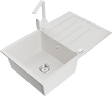 Graniitköögivalamu Mexen Bruno 6513-20-670300-20, 79 x 49 x 20 cm, valge, segisti ja sifooniga