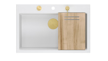 Köögivalamu Quadron Marc HQM7650U1PVDG1, 92 x 58 x 29 cm, valge/kuldne