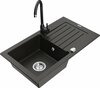 Graniidist köögivalamu Mexen Pablo 6510-75-670200-70, 75.2 x 43.6 x 16.1 cm, must/kuldne, koos segisti ja sifooniga