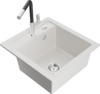 Graniidist köögivalamu Mexen Vito 6503-20-670401-07, 49 x 52 x 21 cm, valge/must/kroom, segisti ja sifooniga