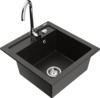 Graniidist köögivalamu Mexen Vito 6503-75-670200-00, 49 x 52 x 21 cm, metallic must/kuldne+chrome, segisti ja sifooniga