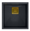 Graniidist köögivalamu Quadron David 40 HQD4242U8-G1, 420 x 420 x 225 mm, must/kuldne