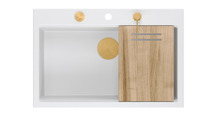 Graniitvalamu Quadron Marc HQM7650U1PVDC1, 92 x 58 x 29 cm, valge/vask