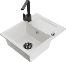 Graniidist köögivalamu Mexen Enzo 6506-20-670300-70, 57 x 46 x 17.4 cm, valge