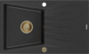 Graniidist köögivalamu Mexen Cesar 6514771010-73-G, 775 x 470 mm, must/hõbe metallic, sifooniga