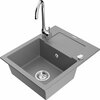Graniidist köögivalamu Mexen Enzo 6506-71-670200-00, 57.6 x 46 x 17.4 cm, hall/chrome, koos segisti ja sifooniga