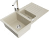 Graniidist köögivalamu Mexen Matias 6502-69-670300-00, 90 x 50.5 x 20 cm, beež, segisti ja sifooniga