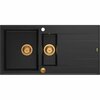 Köögivalamu GraniteQ Evan 156 HQE510050U7PVDC1P2O, 100 x 50 x 21 cm, süsimust/vask