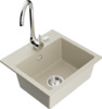 Graniidist köögivalamu Mexen Milo 6505-69-670200-00, 43.5 x 41 x 17.1 cm, beež, koos segisti ja sifooniga