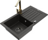 Graniidist köögivalamu Mexen Pablo 6510-75-670300-50-B, 75 x 43 x 16.1 cm, must/kuldne metallic, segisti ja sifooniga