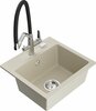 Graniidist köögivalamu Mexen Milo 6505-69-671701-07, 43.5 x 41 x 17.1 cm, beež, segisti ja sifooniga