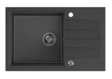 Graniidist köögivalamu Quadron Peter 111 HCQP7850CZK, 78 x 50 x 20 cm, must