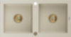 Graniidist köögivalamu Mexen Mario 6504822000-69-G, 820 x 436 mm, beež/kuldne, sifooniga