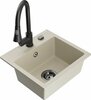 Graniidist köögivalamu Mexen Milo 6505-69-670101-70, 43.5 x 41 x 17.1 cm, beež, segisti ja sifooniga