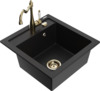 Graniidist köögivalamu Mexen Vito 6503-77-670700-50, 49 x 52 x 21 cm, must/gold, segisti ja sifooniga