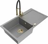 Graniitköögivalamu Mexen Leo 6501-71-73450-57-G, 90 x 50 x 19 cm, hall, koos segisti ja sifooniga