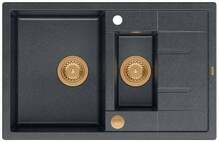Graniitvalamu Quadron Morgan 156 HB8224U8-G1P2O, 78 x 50 x 22 cm, must teemant