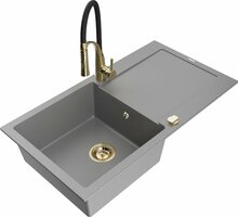 Graniitköögivalamu Mexen Leo 6501-71-73450-57-G, 90 x 50 x 19 cm, hall, koos segisti ja sifooniga