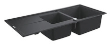 Komposiitvalamu Grohe K400 31643AP0, 1160 x 500 mm, kivi/must