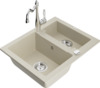 Graniidist köögivalamu Mexen Carlos 6518-69-670700-00, 58 x 47 x 17.7 cm, beež, segisti ja sifooniga