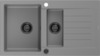 Graniidist köögivalamu Mexen Matias 6502901505-71-B, 900 x 505 mm, hall/must, sifooniga