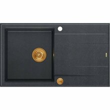 Graniitvalamu Quadron Evan 111, HCQE8650U8PVDC1P2O, 86 x 50 x 21 cm, must teemant