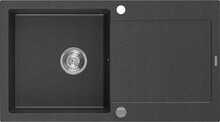 Graniidist köögivalamu Mexen Leo 6501901010-76, 90 x 50 x 18 cm, must granite, sifooniga