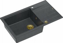 Graniitvalamu Quadron Evan 136 XL HCQE58650U8PVDG1P2O, 86 x 50 x 21 cm, must teemant