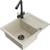Graniidist köögivalamu Mexen Enzo 6506-69-671600-70, 57.6 x 46.5 x 17.4 cm, beež, segisti ja sifooniga