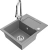 Graniidist köögivalamu Mexen Enzo 6506-71-670101-00, 57.6 x 46.5 x 17.4 cm, hall, koos segisti ja sifooniga