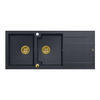 Köögivalamu Quadron Evan 121 HQE11650U8PVDG1P2O, 116 x 50 x 21.5 cm, must teemant/kuld
