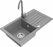 Graniidist köögivalamu Mexen Pablo 6510-71-670200-71, 75.2 x 43.6 x 16.1 cm, hall, segisti ja sifooniga