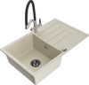 Graniidist köögivalamu Mexen Bruno 6513-69-671701-07-B, 79 x 49 x 20 cm, beež, segisti ja sifooniga