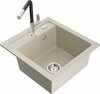 Graniidist köögivalamu Mexen Vito 6503-69-670401-07, 49 x 52 x 21 cm, beež, segisti ja sifooniga