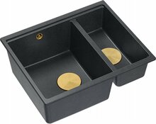 Graniitköögivalamu Quadron Logan 150 HCQL5646U8-G1U, 56 x 46 x 22 cm, must teemant