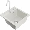 Graniidist köögivalamu Mexen Vito 6503-20-670200-20, 49 x 52 x 21 cm, valge, segisti ja sifooniga