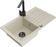 Graniidist köögivalamu Mexen Pablo 6510-69-670300-70, 75 x 43 x 16.1 cm, beež, koos kuivati ja segistiga
