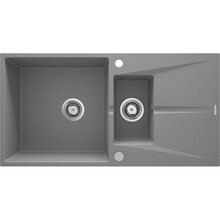 Graniidist köögivalamu Deante Corio ZRCS513, 97 x 50 x 21.5 cm, metallic hall, 1,5 kaussi, äravooluga