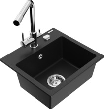 Graniidist köögivalamu Mexen Milo 6505-77-671600-00, 43.5 x 41 x 17.1 cm, must