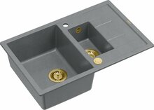 Graniitvalamu Quadron Morgan 156 HB8224U5-G1P2O, 78 x 50 x 22 cm, hõbedane kivi