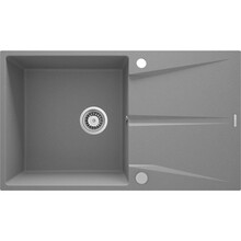 Graniidist köögivalamu Deante Corio ZRCS11A, 86 x 50 x 21.6 cm, metallic hall, üks kauss ja äravool